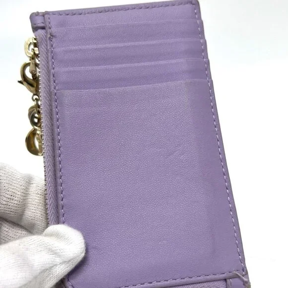 CHRISTIAN DIOR S0965ONMJ Lady Dior Cosmos Zip Card Case coin purse - Picture 5 of 14